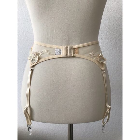 No Brand Lingerie Garter Belt Sheer Floral Embroidered - Picture 6 of 8